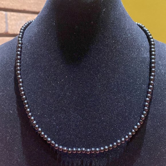 Katmandu Trading Company Jewelry - 4MM Black Onyx Bead Stretchy Cord Necklace/Bracelet/Anklet